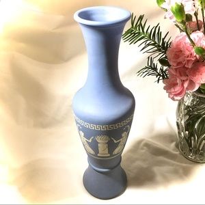 VINTAGE AVON WEDGWOOD BLUE JASPERWARE GREEK  VASE